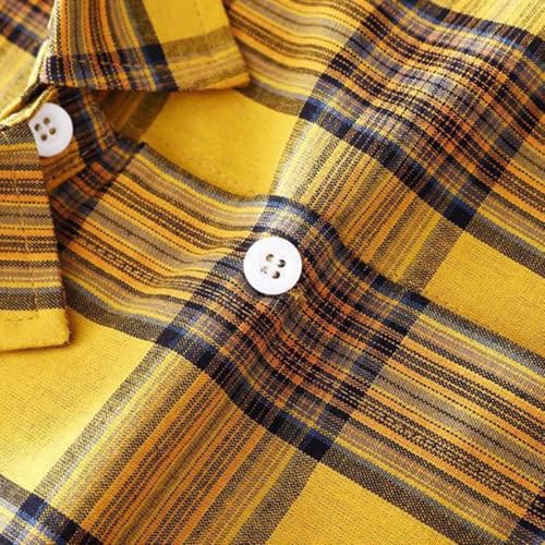 Plaid Shirts for Women Trendy Button Down Plus Size Cardigan Work Long Sleeve Loose Gingham Jackets Open Front Outfits2