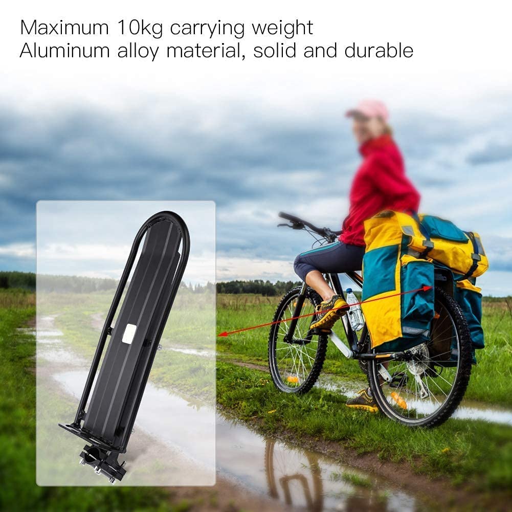 Bagażnik na siodełko rowerowe, stop aluminium, rower górski, tylne siedzenie, półka bagażowa, bagażnik na akcesoria rowerowe do mocowania na sztycy rowerowej