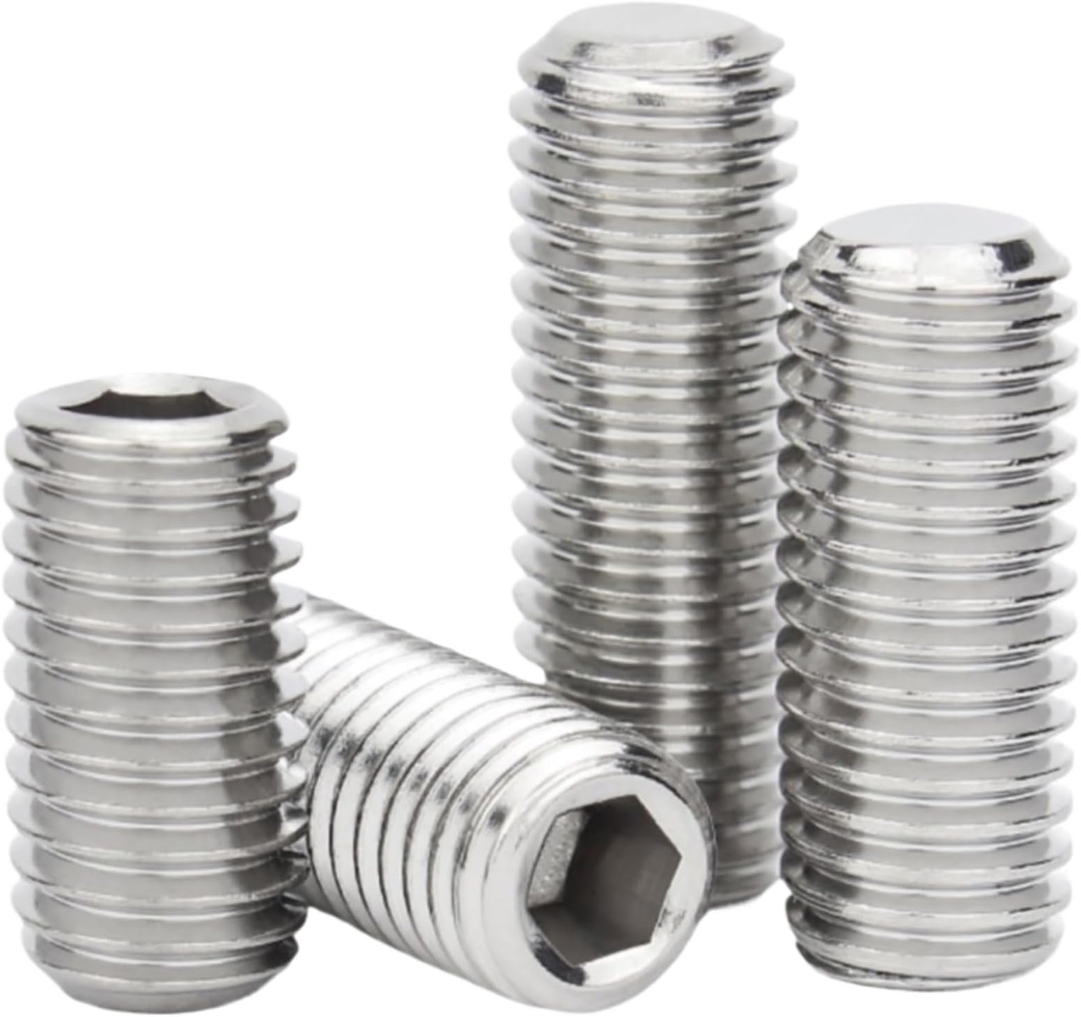 304 stainless steel flat-ended locking GB77 internal hexagon socket head cap screw with no machine M-DIN913 lock nut with release mechanism MM3, MM4, MM5, MM6, MM8(304不锈钢M2*5(500个))