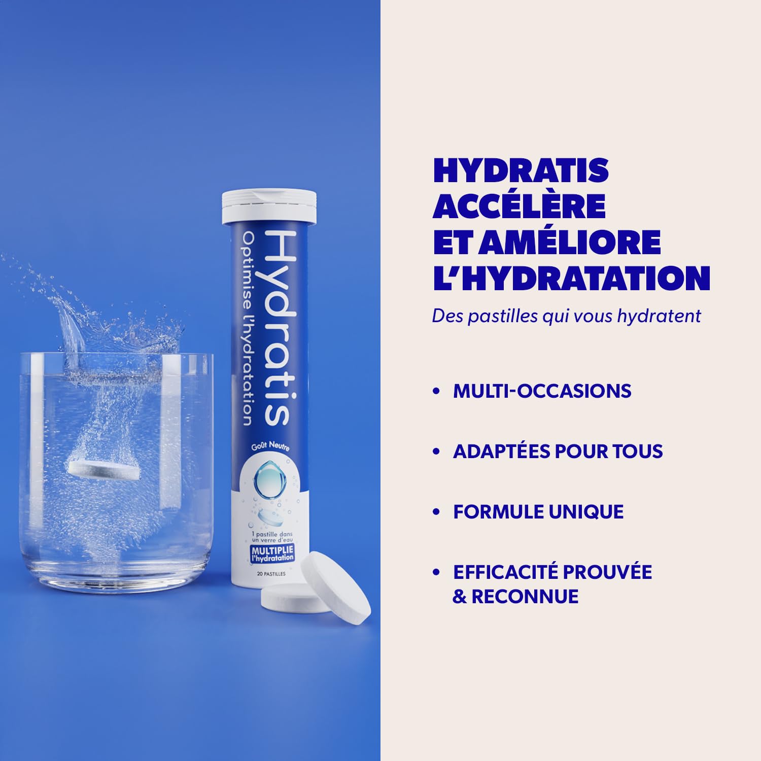 HYDRATIS - Pastilles Hydratation Electrolytes - Mangue Passion - Améliore l'Hydratation et Favorise l'Énergie - Formule Isotonique - Sport. Récupération. Bien-être (20 Pastilles) - 2