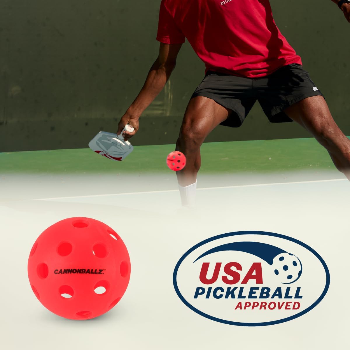 Indoor Pickleball Balls Multi-Pack – 26 Hole Fluorescent Ember Pickle Ball – USAPA Approved Durable Pickleball Balls Indoor for Training, Practice & Tournament Play - Image 7