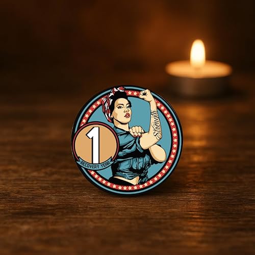Miniatura 6 de Rosie Recovery AA Medallion Sobriety Chip en años 1-50 (año 2)