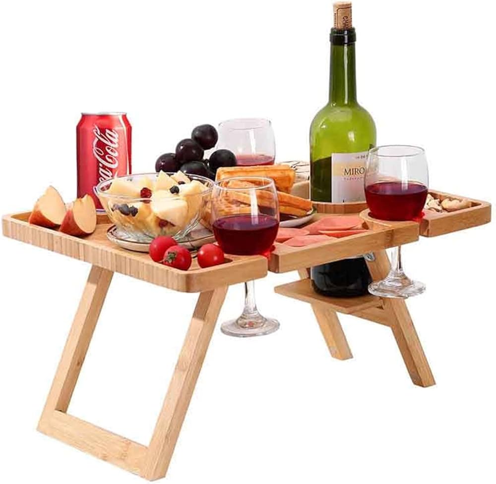 Amazon | キャンプ レジャーテーブル ポータブル ワイン ピクニック