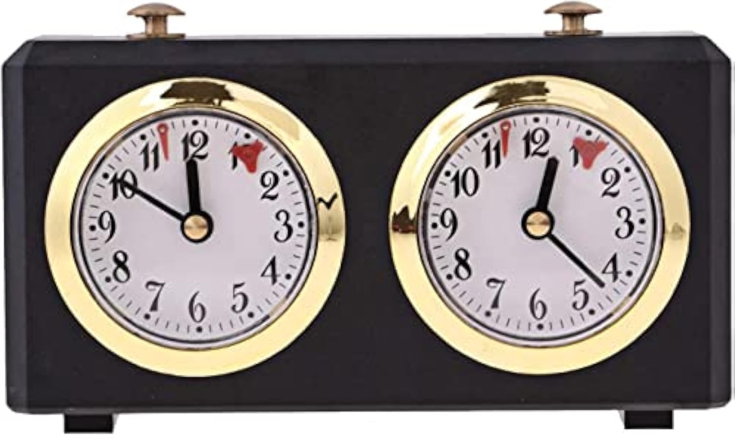 Horloge d'échecs, pas besoin de piles, minuterie d'échecs professionnelle à remonter, horloge d'échecs analogique, horloge internationale d'échecs, avec design vintage, grands cadrans faciles à lire