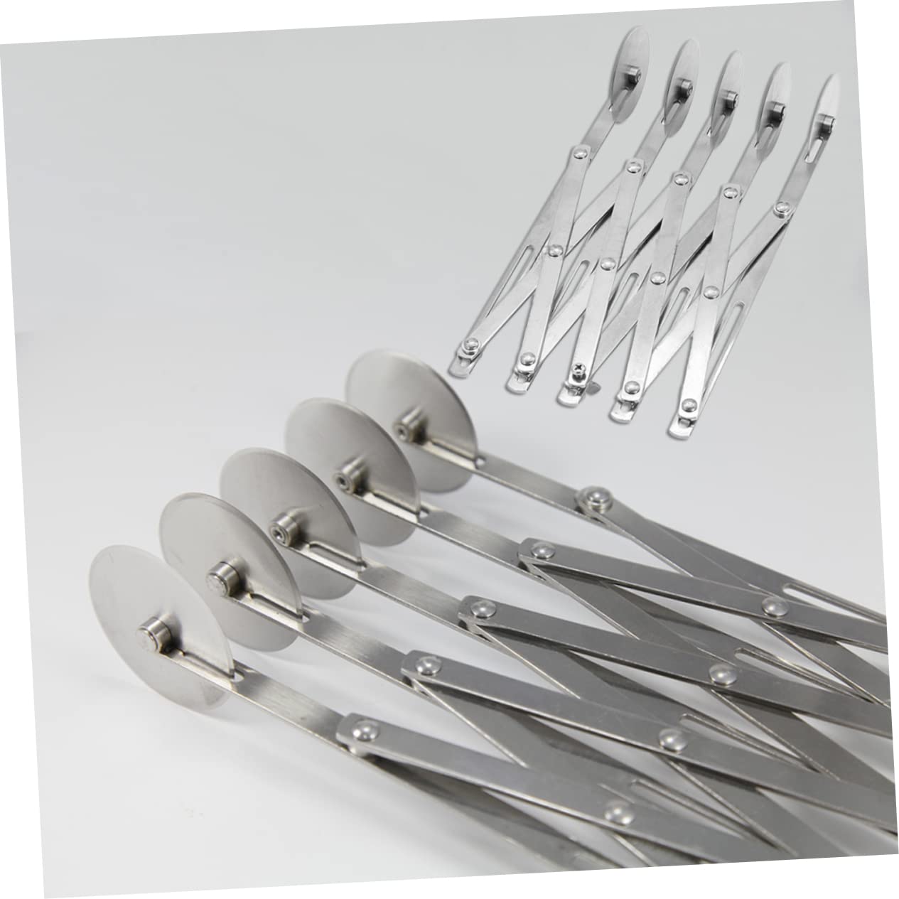 OUNONA Cuchillo De Pizza Cortador De Brownies y Pasteles Acero Inoxidable Ruedas Ajustables