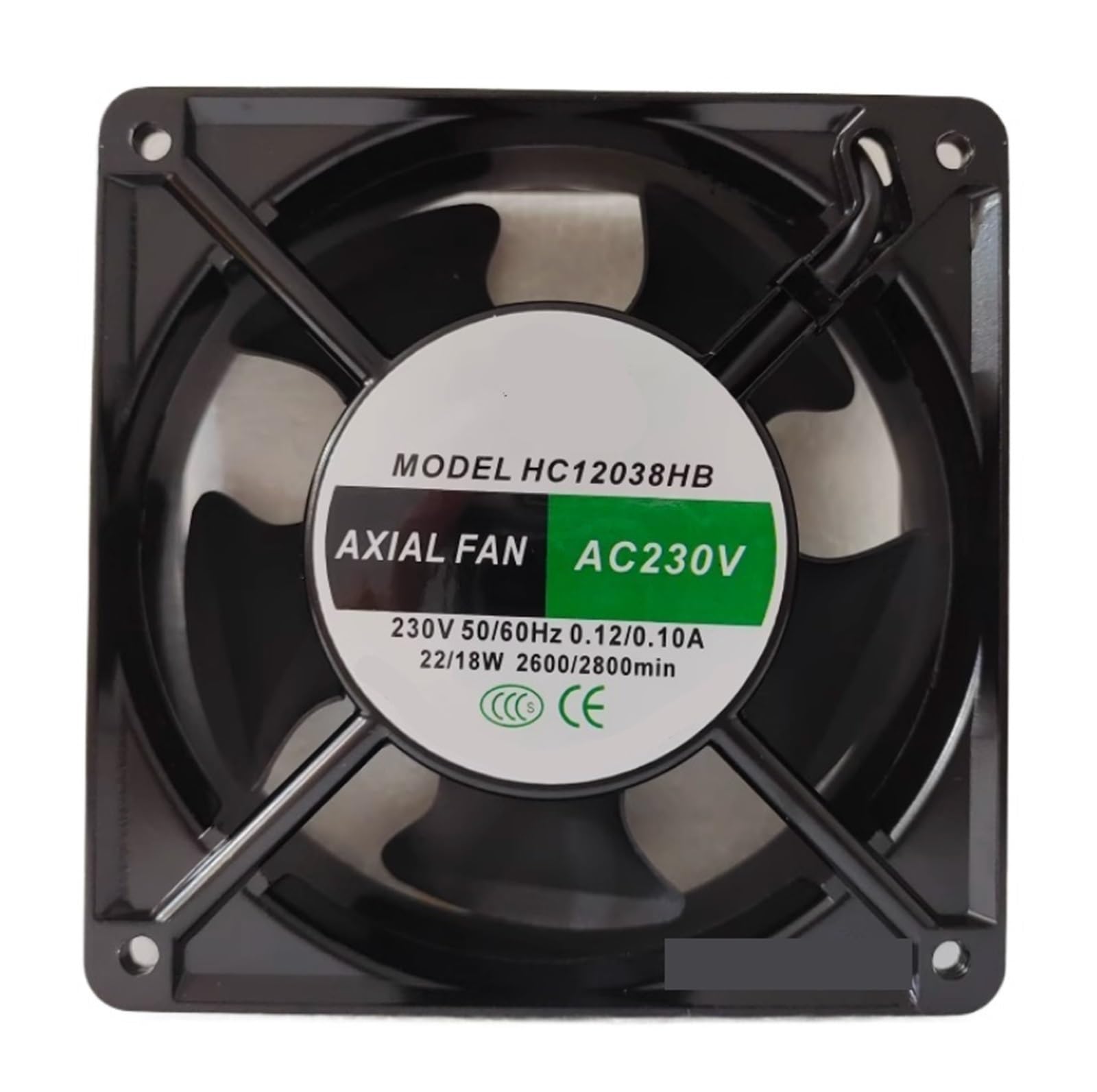 Lzikkgki One Color Hc12038hb Ac 230V 0.12/0.10A 120X120x38mm Cooling Fan