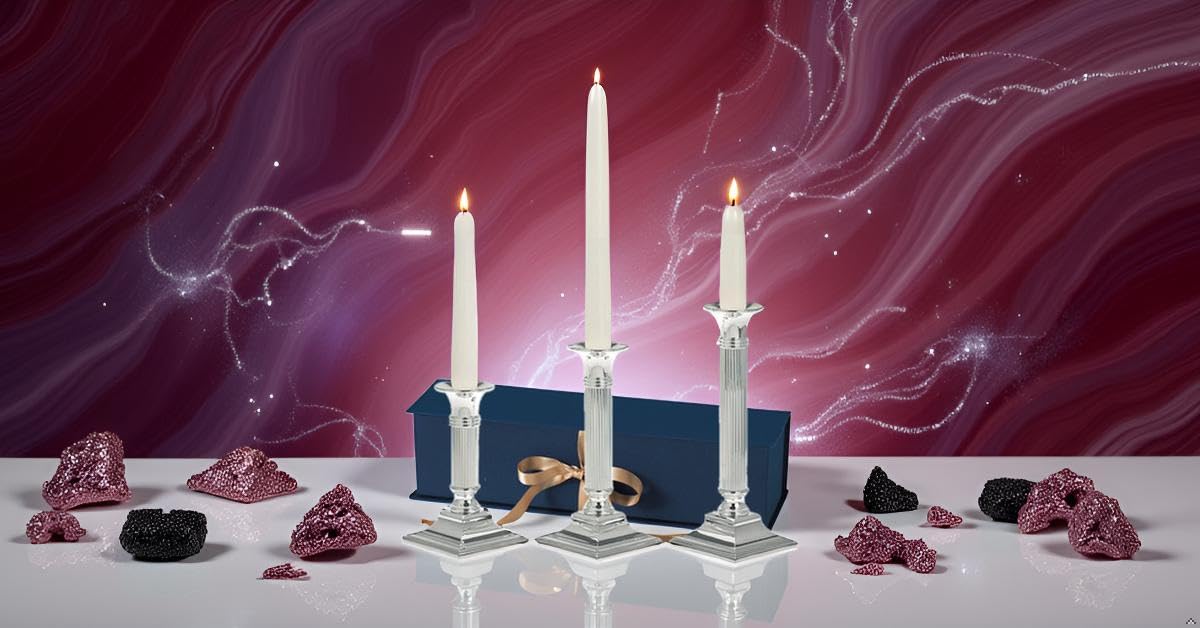 3er Set Silber-Kerzenständer Berlin (15/19/23cm) – Echt versilbert & Anlaufgeschützt – Edle Geschenkbox inklusive