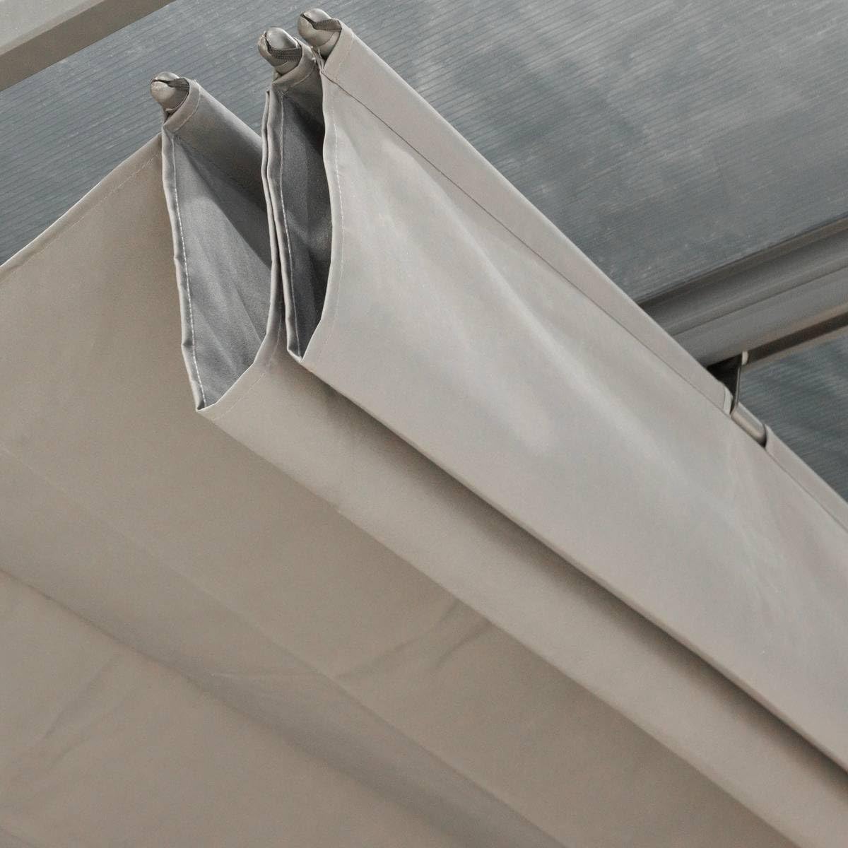 Hespéride - Toile de pergola Belize Ardoise 2,​95x2,​92m pour Pergola Belize 6x3,​5m