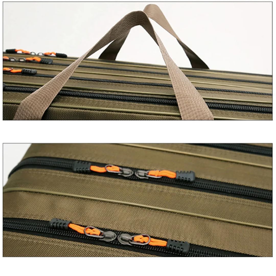Suwequest Bolsas de caña de pescar de 80 cm, 90 cm, 100 cm, 120 cm, impermeables, 3/4 capas, estuche de almacenamiento para carrete de pesca, mochila de gran capacidad, 2 Capas 100cm