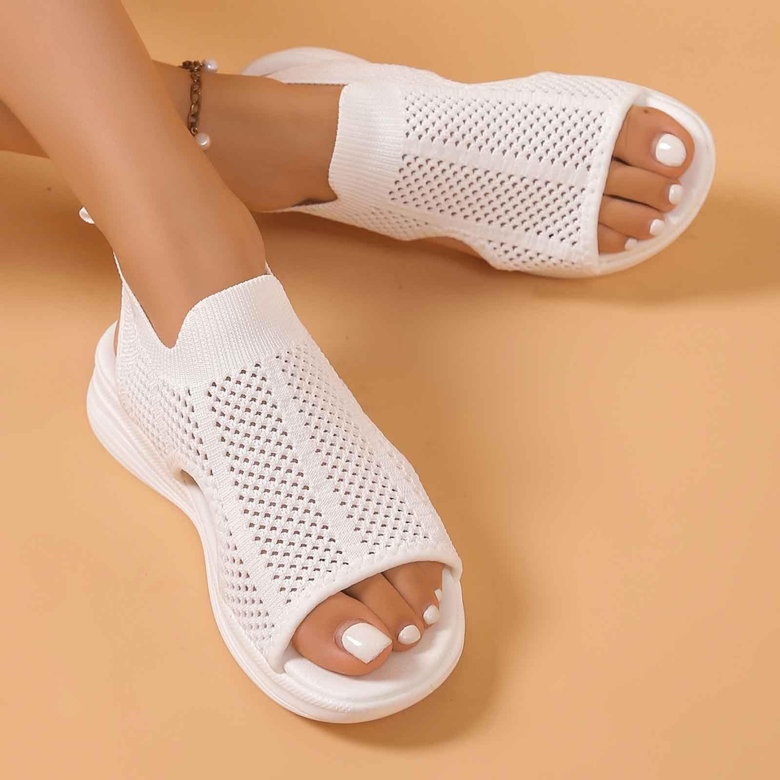 Sandalias Mujer Ortopédicas Deportivas Verano Fascitis Plantar Soporte Arco y Correa Ajustable Cuña Punta Abierta Elástica Lavables en Lavadora Caminar Casual Exterior