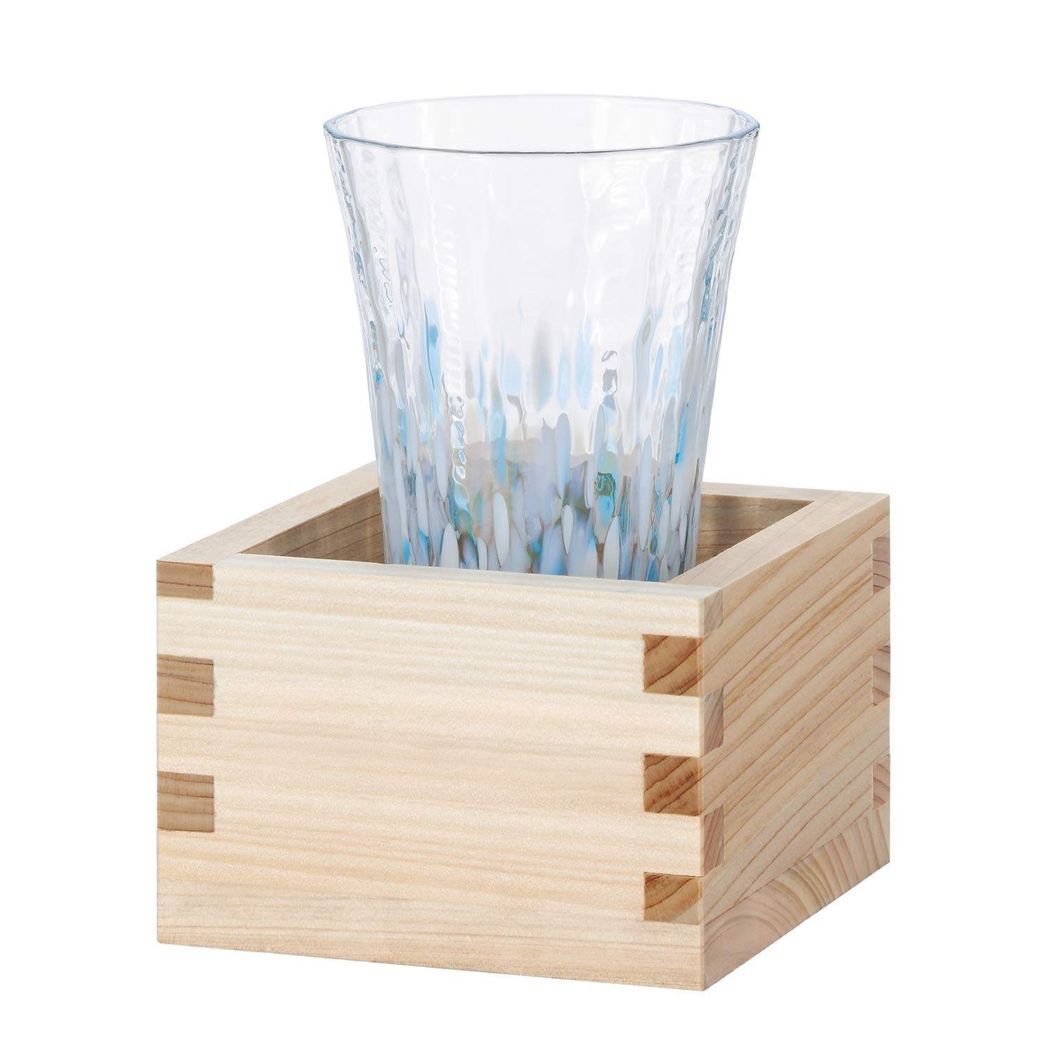 ADERIA Tsugaru Bidoro Japanese Sake Glass Blue 3.2oz Made in Japan (Sekka) F-71962