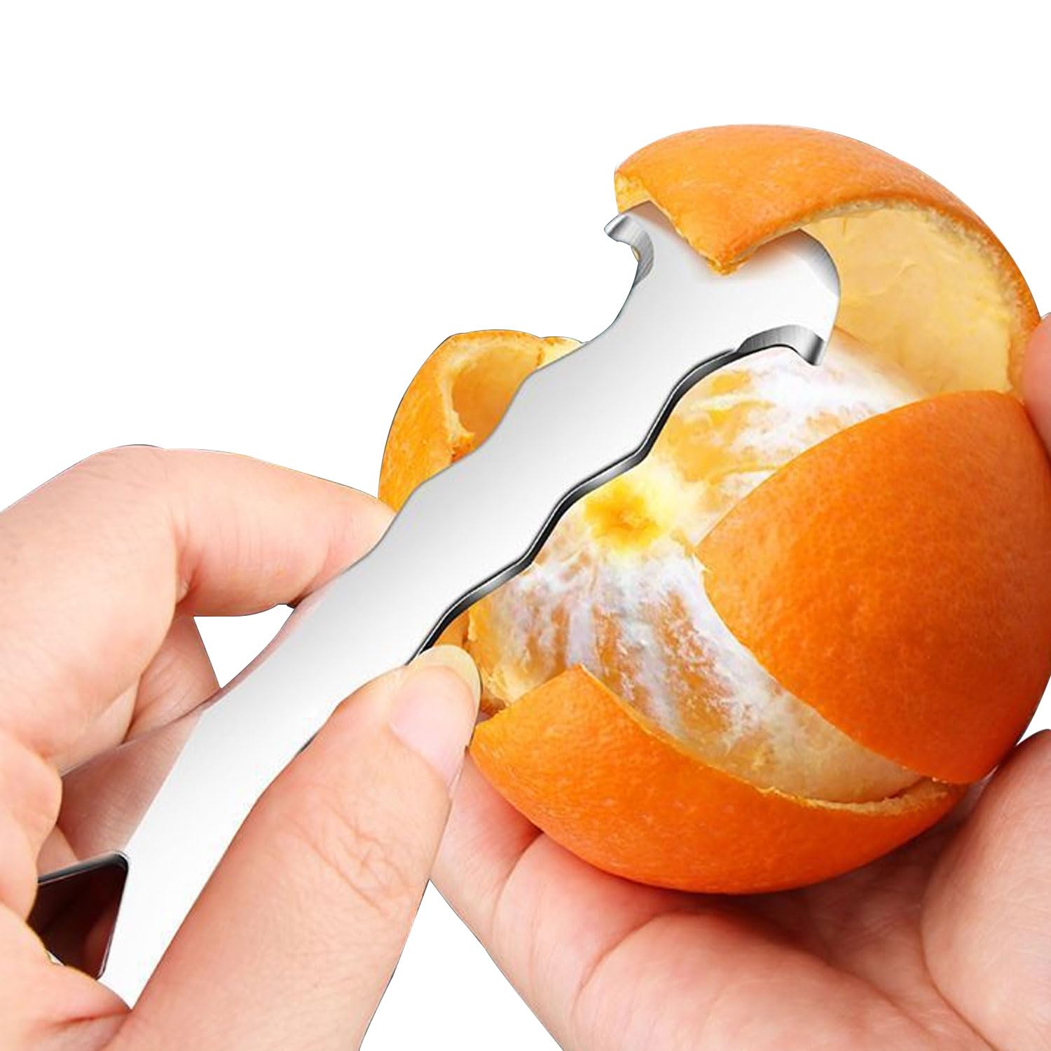 2 herramientas peladoras naranjas de acero inoxidable 304 | Easy - Pelador de cítricos, pelador de frutas y removedor de piel para naranjas, pomelos, limón