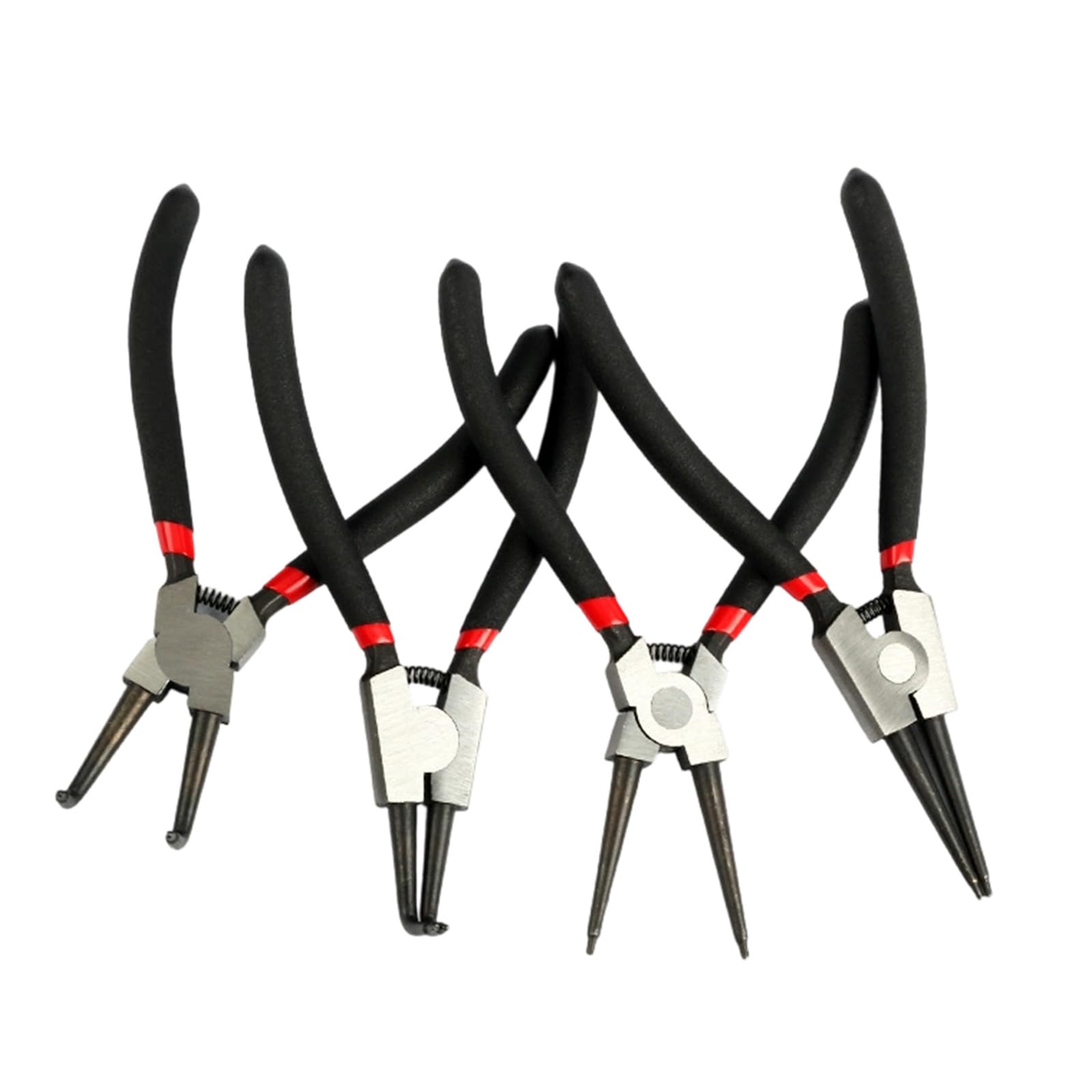 Shntig 4 Piece Set Ergonomic Comfortable Grip Rings Pliers Circlip Pliers Set For Easy Handling And Stability During Extended Tasks Circlip