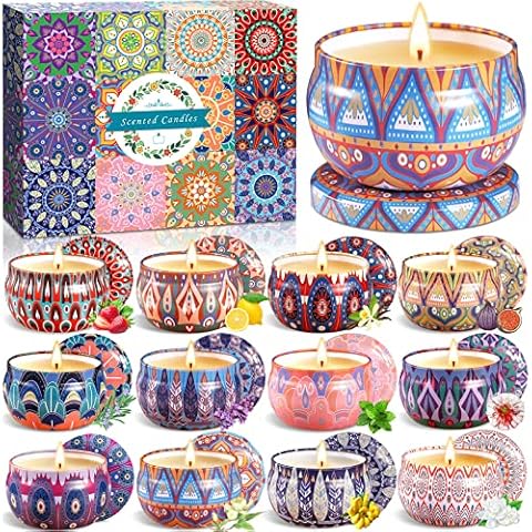 Juego de 12 Velas Aromáticas de Cera de Soja MULEVIP Cover