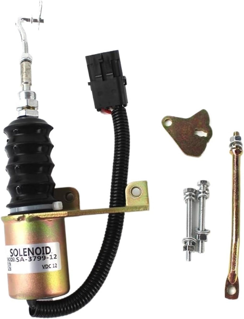 1751ES SA-3799-12 12v Fuel Shutoff Stop Solenoid Replacement for RSV Cut off Diesel Shutdown Solenoid with