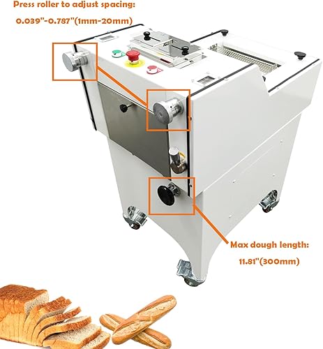 Miniatura 4 de INTSUPERMAI Moldeo de pan para tostadas de masa comercial y laminador de masa de croissant 2 en 1, máquina de moldeo de prensa de croissant y