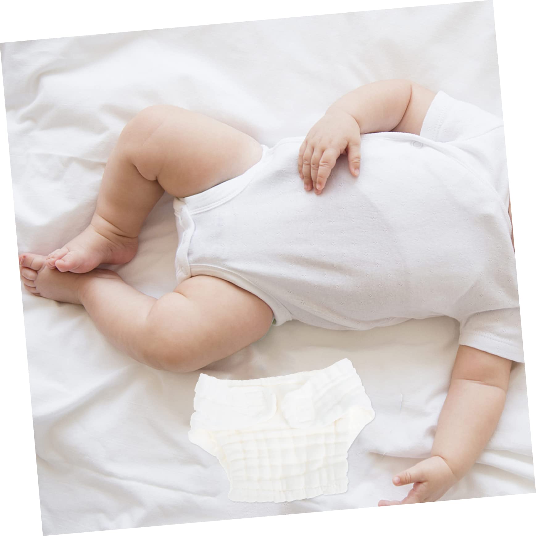 NULYLU 5pcs Newborn Diapers New Born Cloth Diapers for Baby Washable Soft Reusable