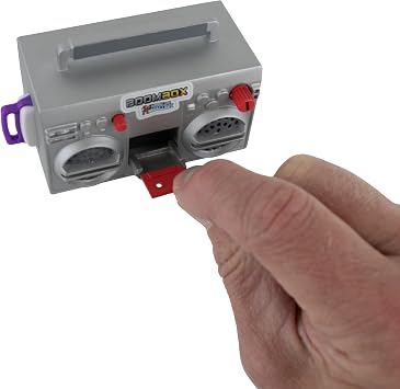 World's Smallest Boombox, Retro 80s Fully Functional Miniature Boombox. Play Your Music with Included USB Stick!