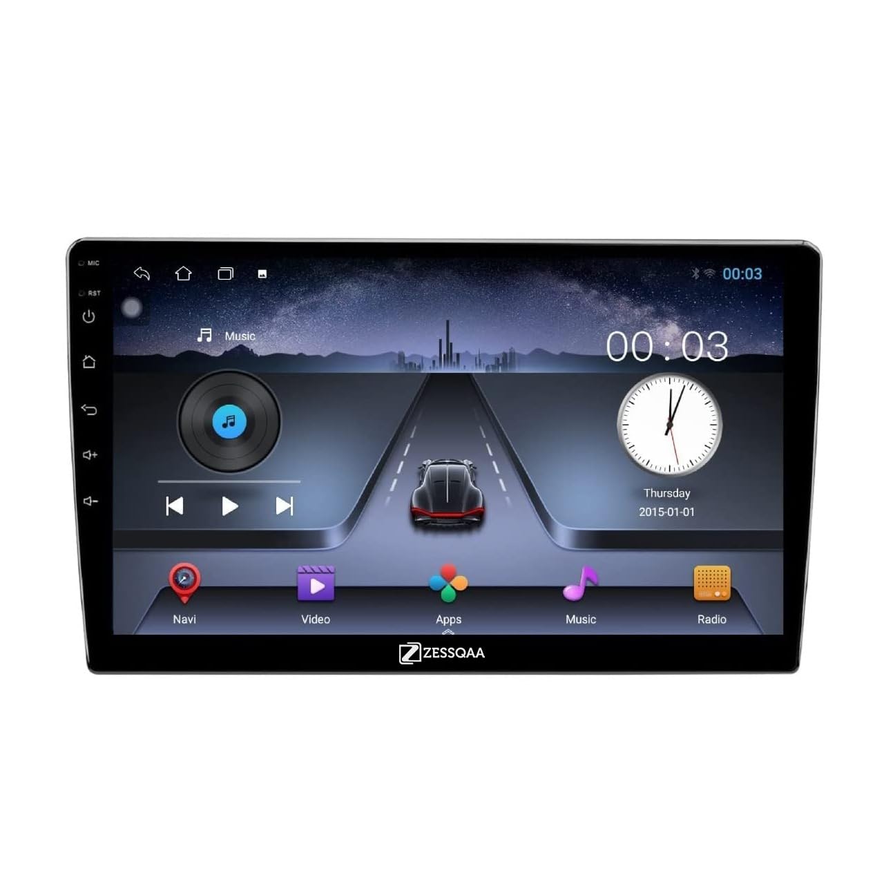 TS7 9INCH Car Android Multimedia Player 2GB/16GB RAM & ROM,IPS Screen,Gorilla Glass Car Stereo (Double Din) Wi-Fi | Bluetooth