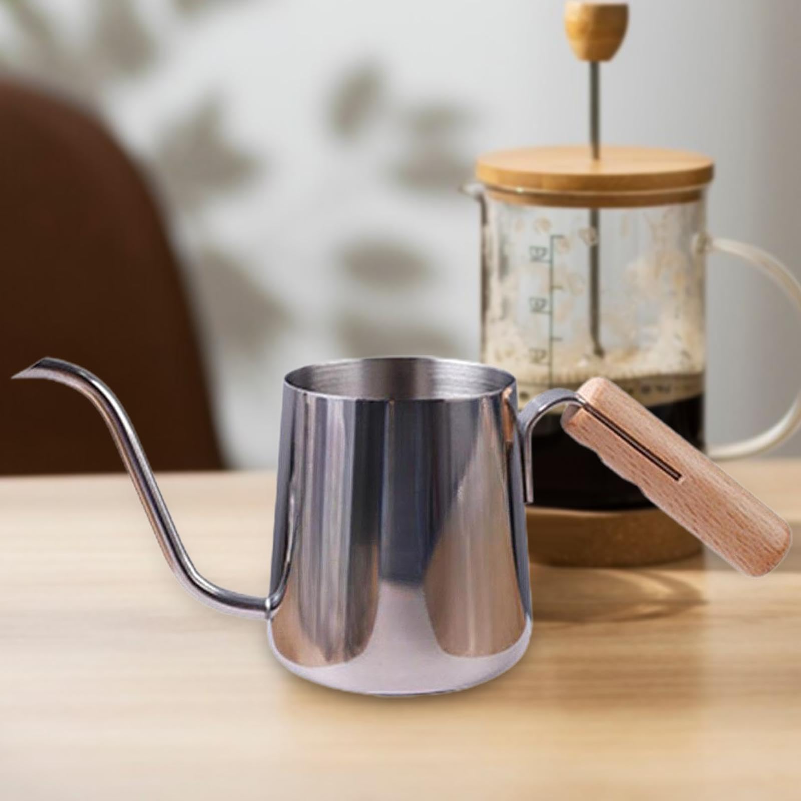 bnf® Pour Over Kettle 8.45 oz Nozzle 4mm Drip Coffee Maker Barista Gift Cafe Bar Silver|Home & Kitchen| Kitchen, Dining & Bar| Small Kitchen Appliances| Coffee & Tea Makers| Percolators & Moka Pots