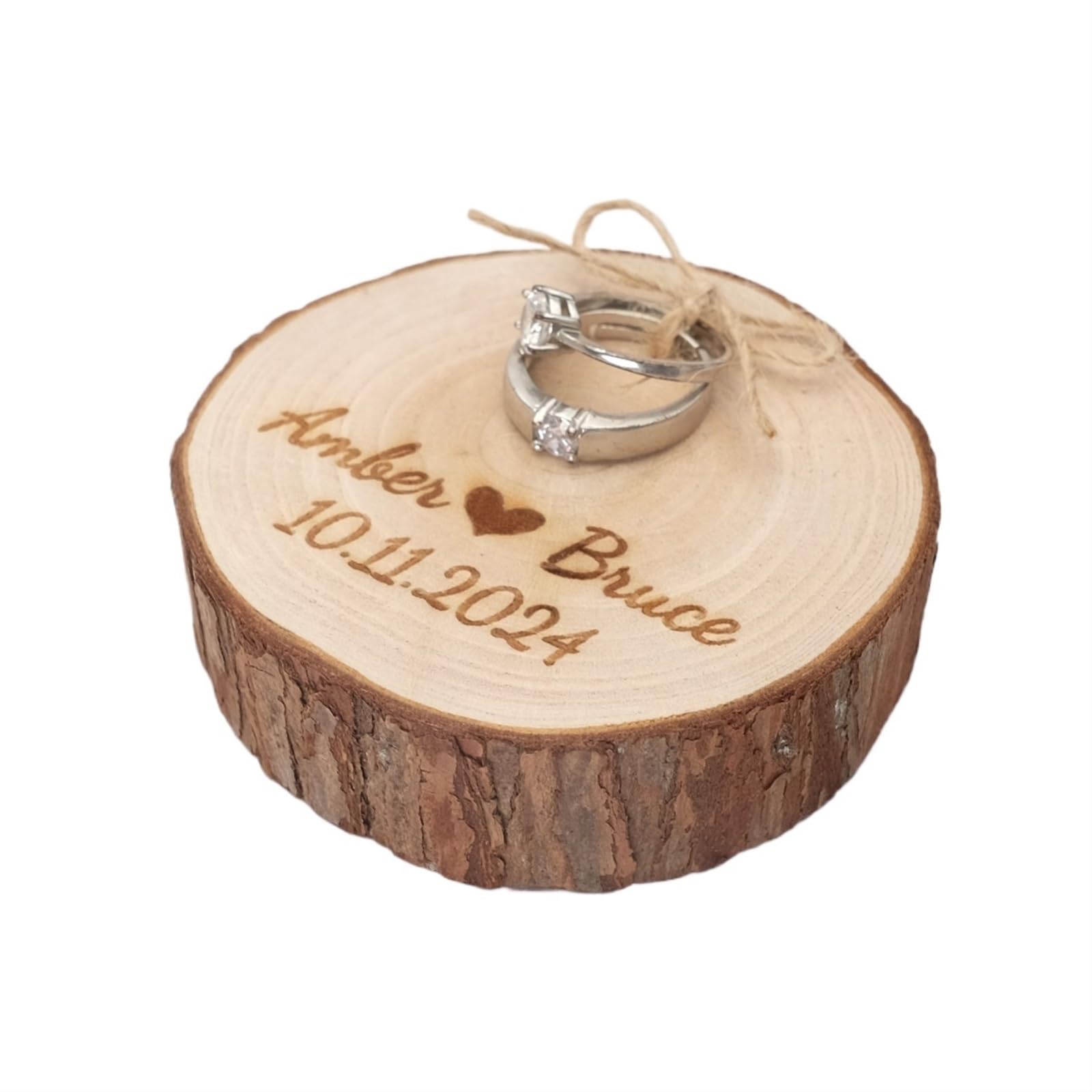 Ring Box Engagement Ring Boxearring Box Small Jewellery Organiser Boxes For(WOOD-Text heart)