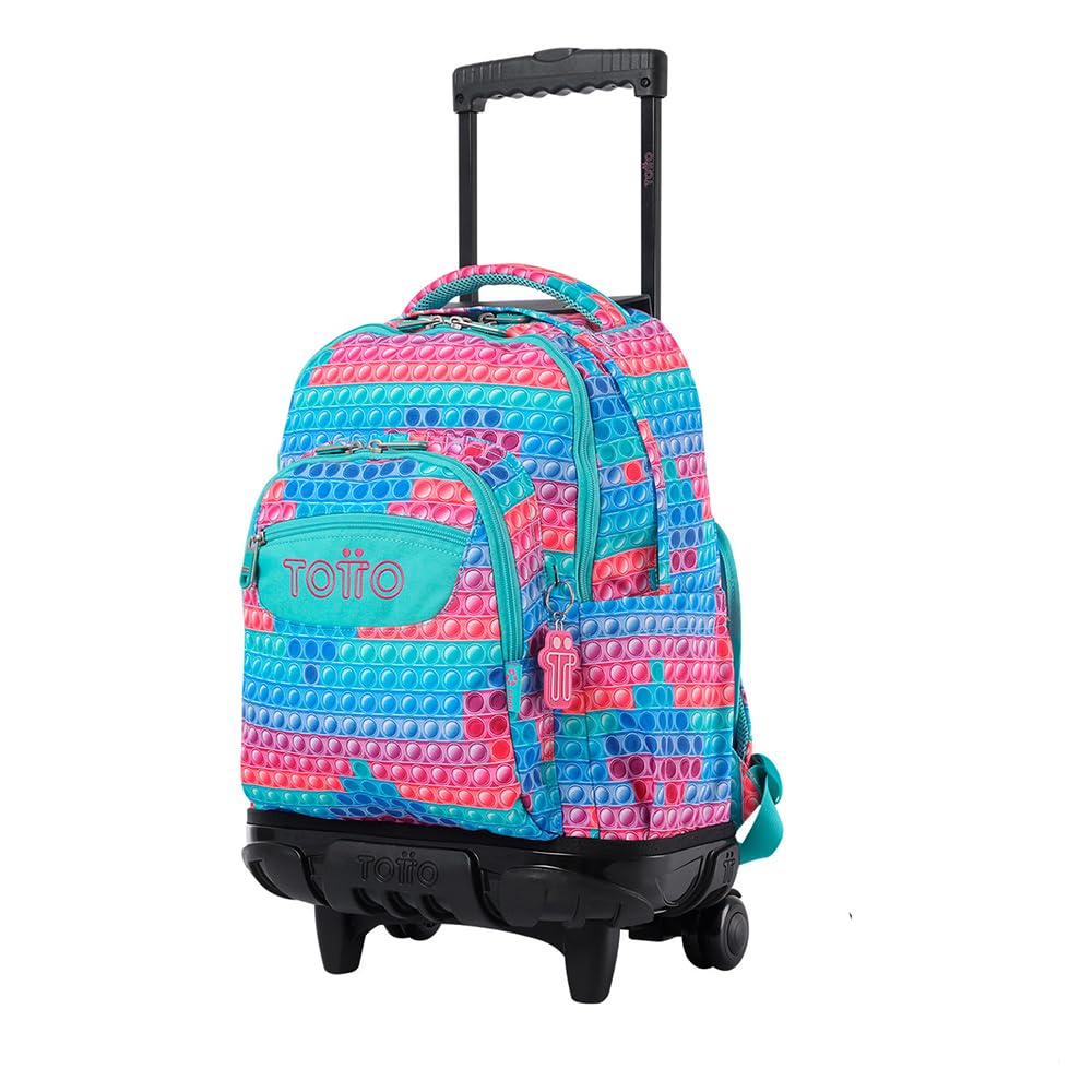 TOTTO MOCHILA ESCOLAR RUEDAS PUPIT Unisex-adulto CELESTE 60