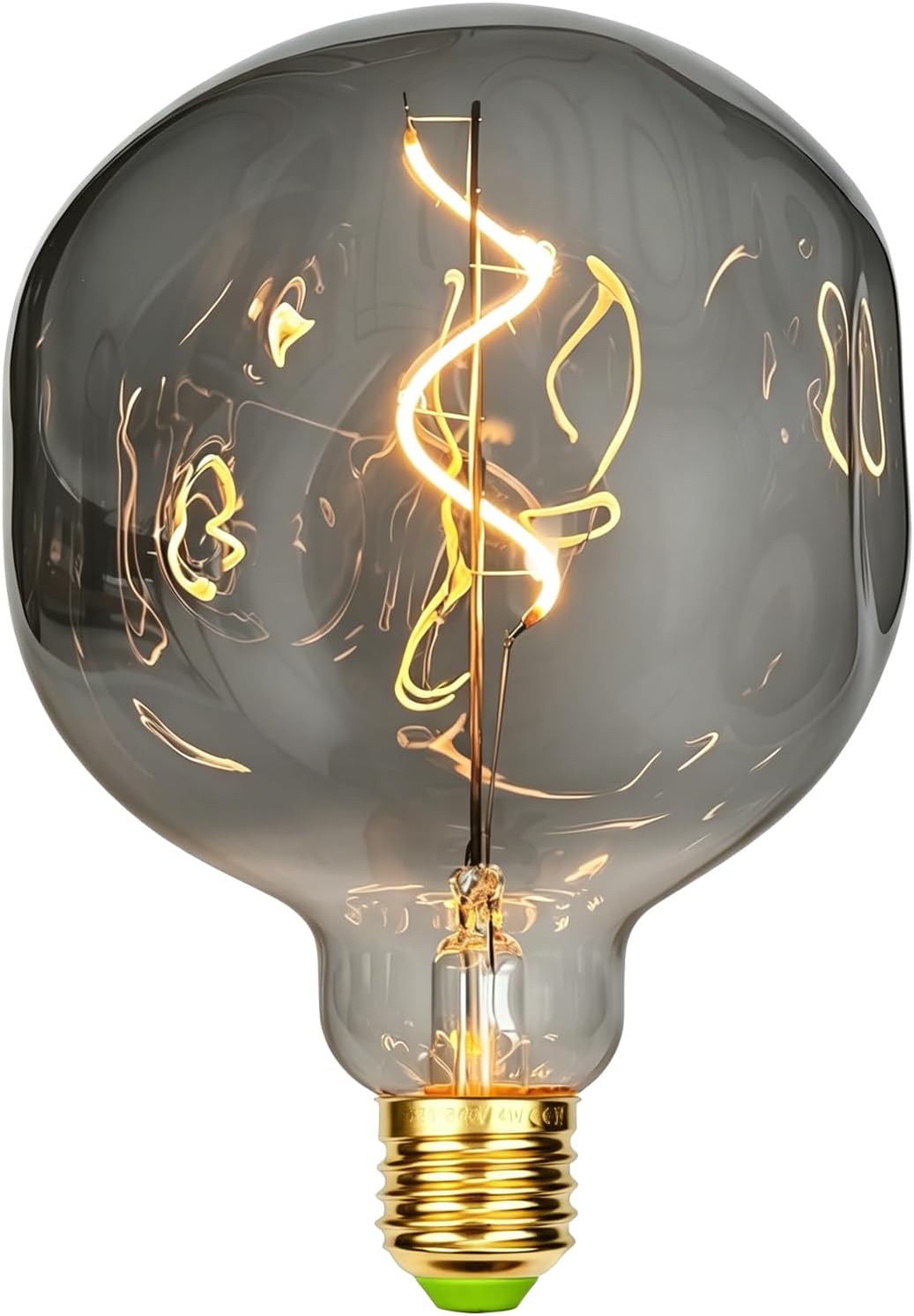 Vintage LED Bulbs 4W G125 Smoke Stone Dimmable Irregular Shape 220/240V Edison Screw E27 Base Specialty Decorative Antique Bulb