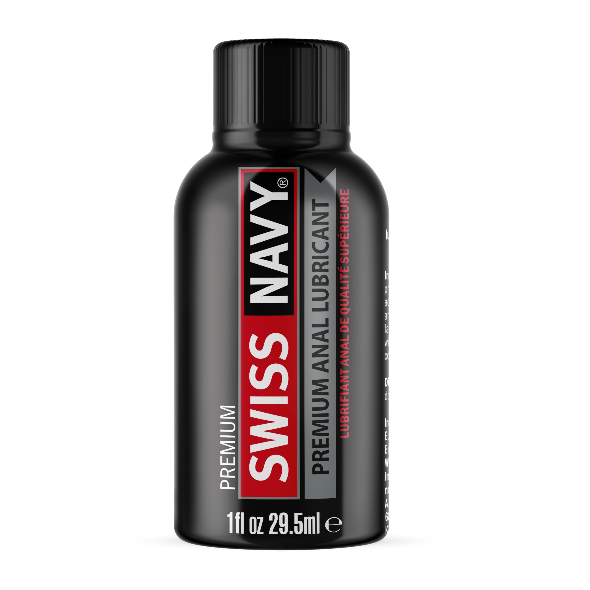 Swiss Navy Premium Anal Lubricant - 1 oz - Long-Lasting, Silicone-Based Formula - Natural Clove Fragrance - Condom Safe