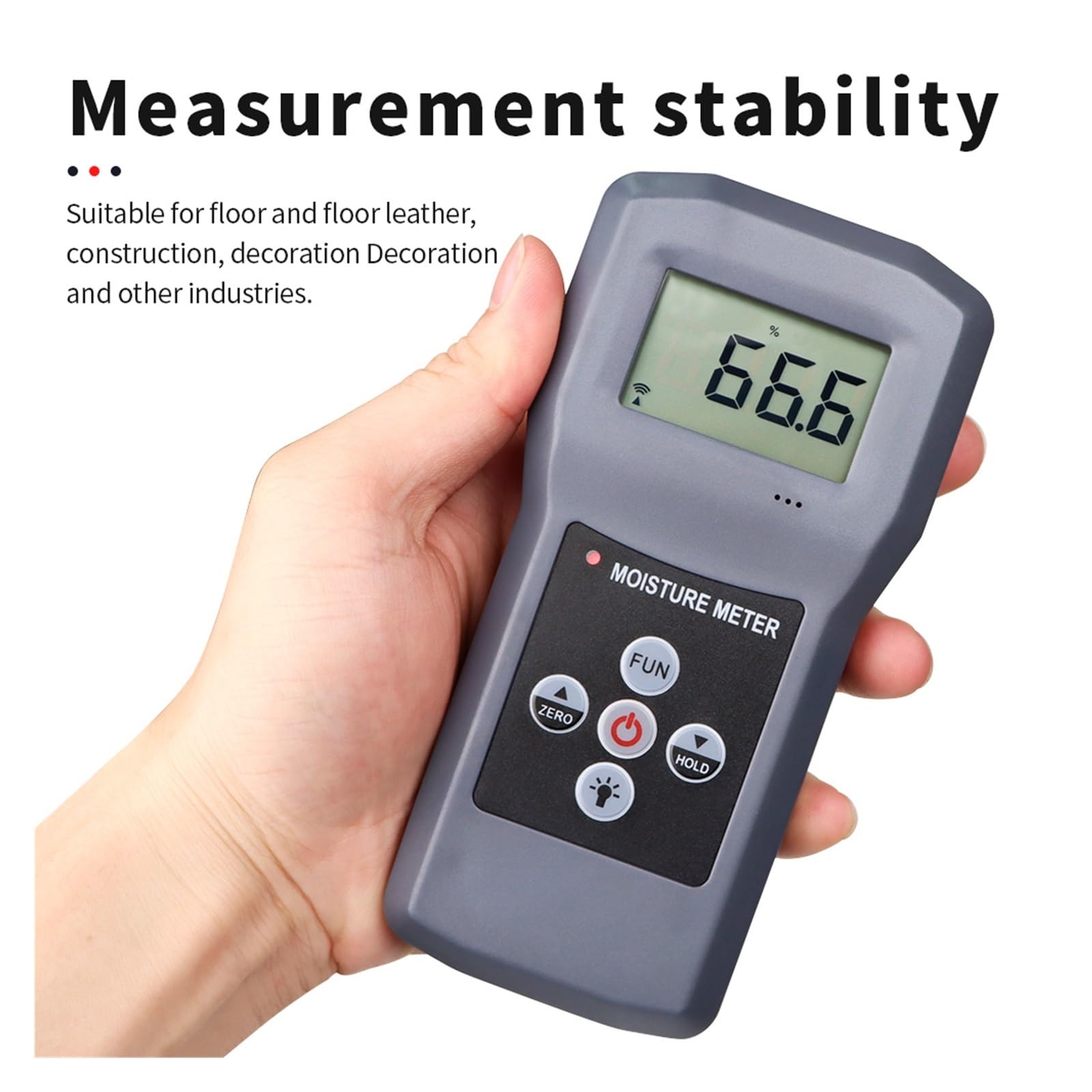 Misuratore di umidità, Misuratore portatile pneumatico for test di umidità del pavimento e del terreno, rilevatore di umidità dello 0-70% for pareti in cemento
