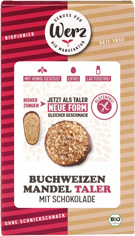 Buchweizen Mandel Taler m. Schokolade, glutenfrei 12 x 150 g