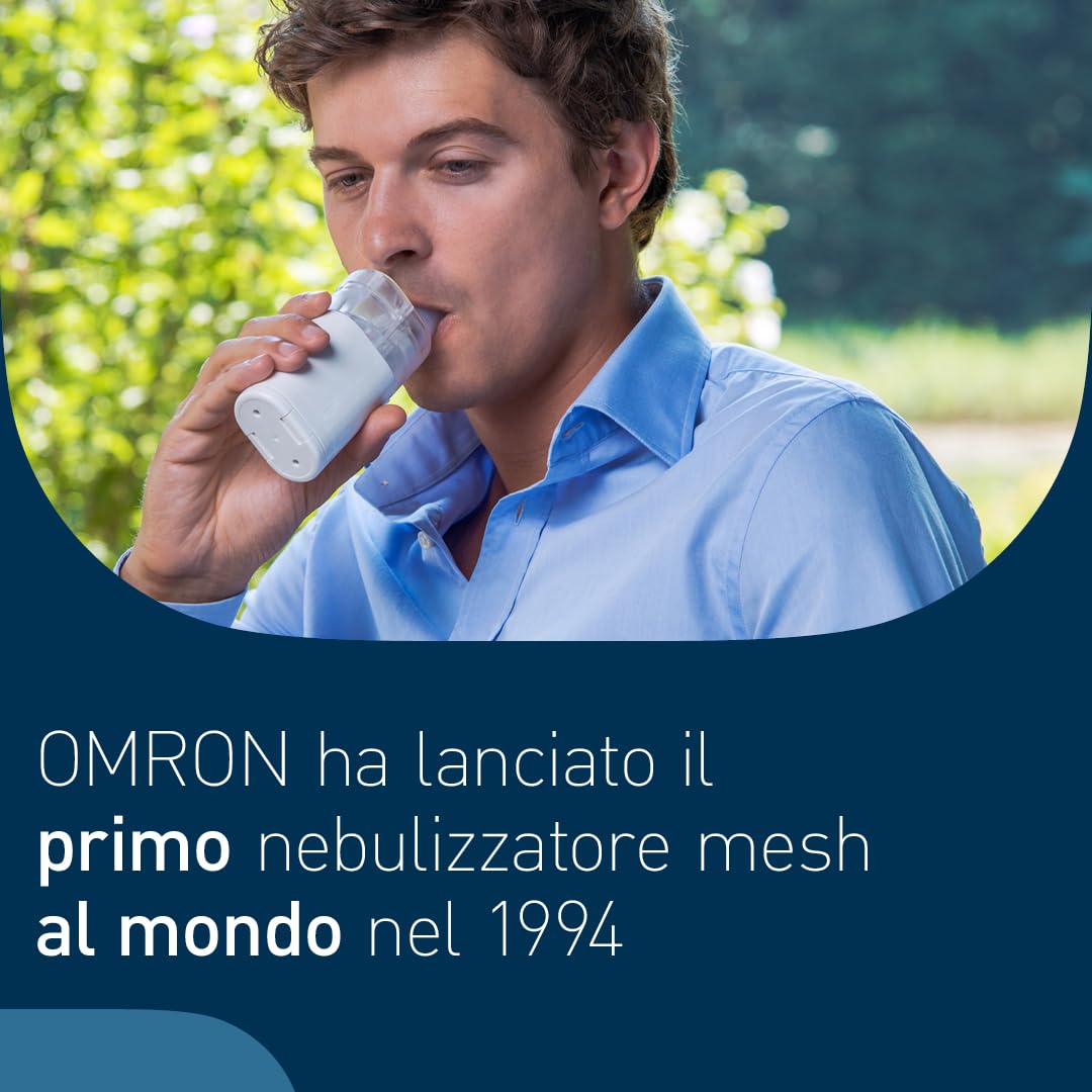 OMRON MicroAir U100 nebulizzatore mesh portatile, compatto e silenzioso | Nebulizzatore per bambini e adulti, progettato per il trattamento efficace delle condizioni respiratorie a casa o in viaggio