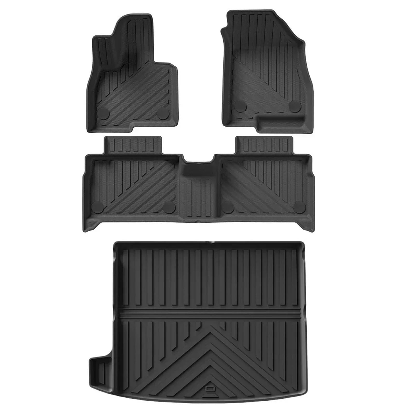 Compatible for JAECOO J7 2023-2025 Floor Mats Trunk Mats All Weather Front Rear Cargo Liner Mat Waterproof Anti-Slip — view 3
