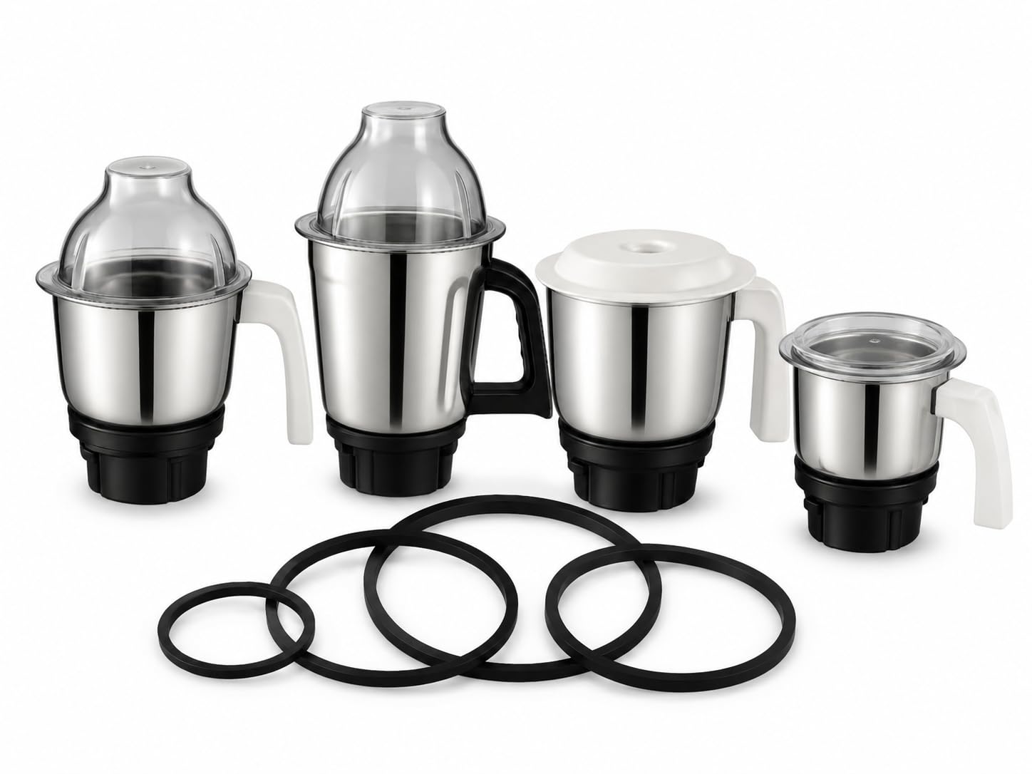 Replacement Gasket Combo for Preethi Mixer Grinder Jars | 1 Small (8.5 cm) + 1 Medium (11 cm) + 1 Big (12.8 cm) Rubber Sealing Rings | 3 Units (cross lid gasket+ medium +big gasket)-image-4