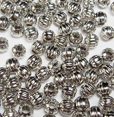 Perlin - 450 Silver Filigree Metal Round Beads, 5 mm, Pack of 450 - Image 2