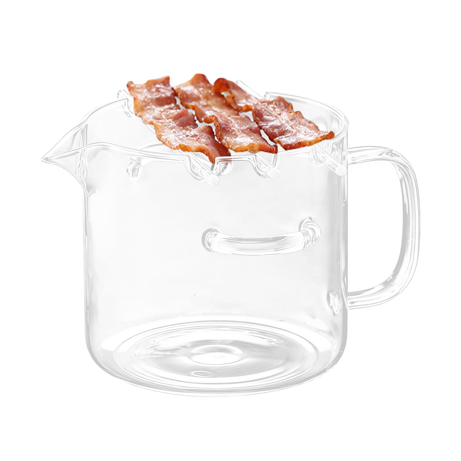 Pancetta Cooker,Ciotola di cottura in vetro resistente al calore,Dispositivo per pancetta croccante a microonde - per picnic, barbecue, cucina, formaggio, colazione,