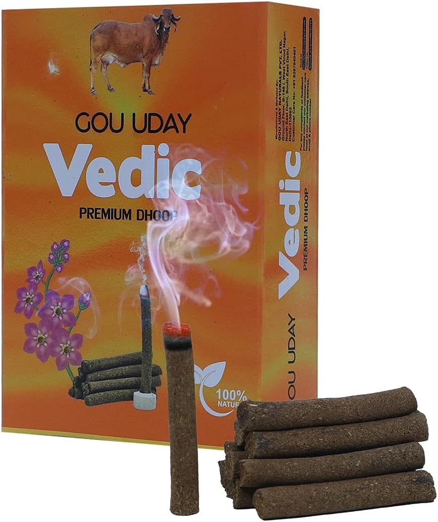 Premium Dhoop Sticks - 100% Natural Handmade Incense for Meditation, Yoga, Puja & Home Fragrance - Non-Toxic, Insect Repellant (25)