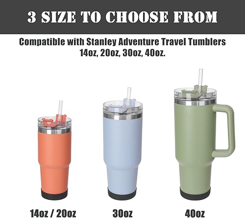 Miniatura 5 de 4 fundas de botella para vaso Stanley Adventure Quencher de 40 onzas, funda de silicona antideslizante para Stanley, accesorios para Stanley Cup