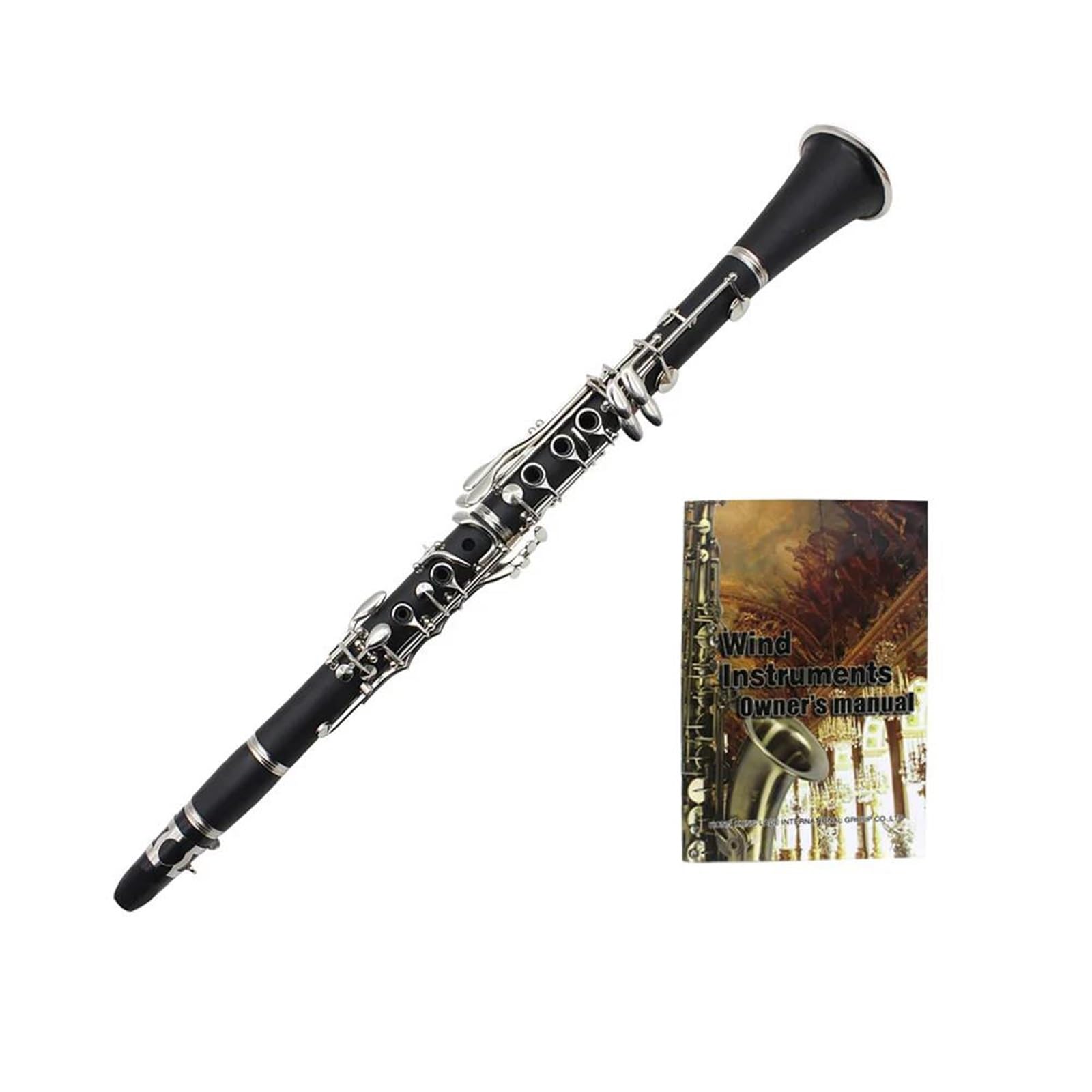 Buffet Clarinetto Sib Clarinetto Professionale Per Esibizioni In Concerto Clarinetto A 17 Tasti Con Kit Per Clarinetto Ance Accessori(White)