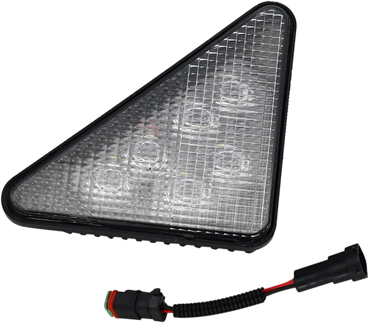 Led Headlight Assembly 7259523 7259524 Left Right Triangle LED Headlight Bulbs Compatible with Bobcat 553 751 753 763 773 863 864 873 883 963 A220 A300 S100 S130 Skid Steer Loaders