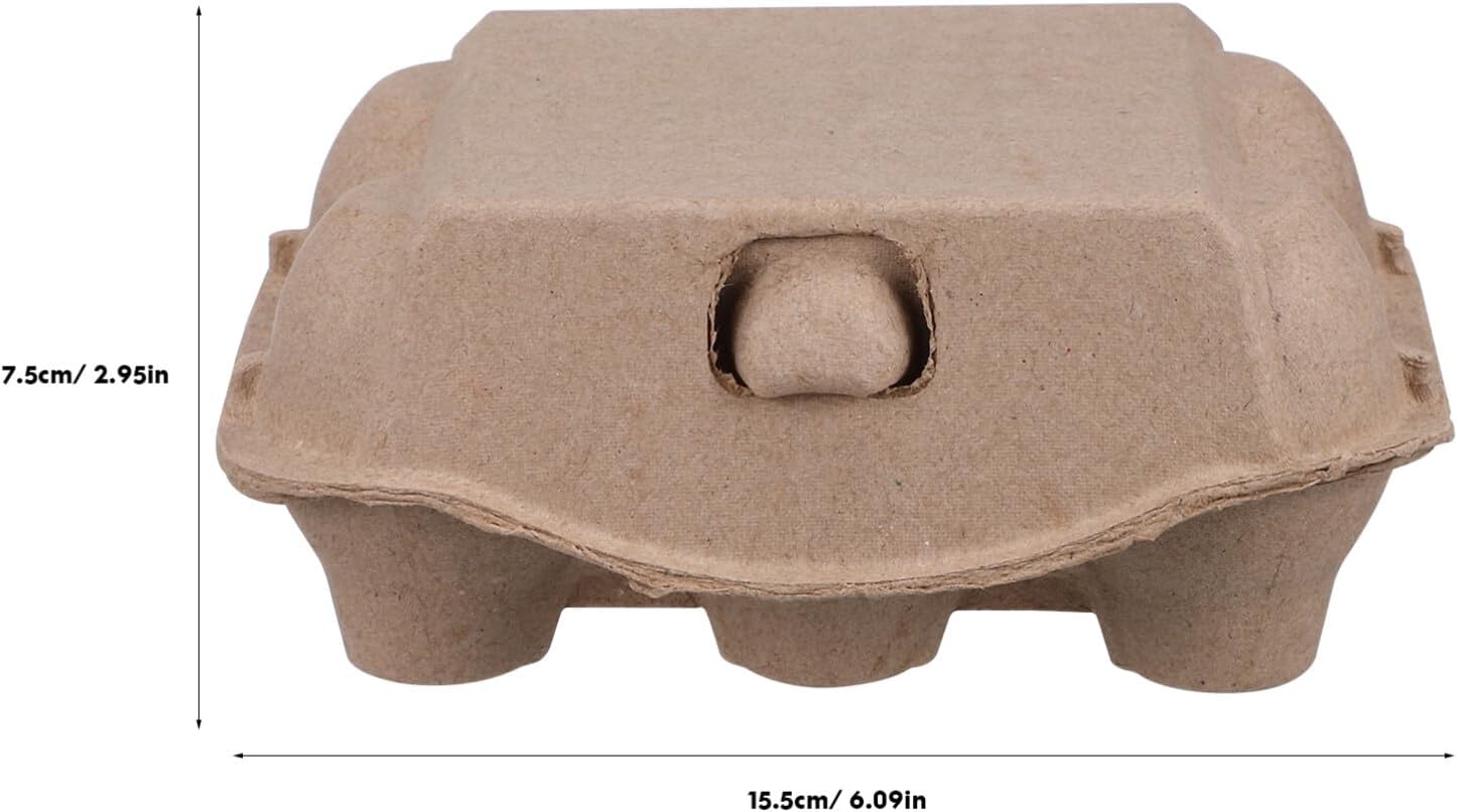 Chicken 25pcs Pulp Egg Cartons Container Empty Egg Tray Pulp Fiber Egg Holder for Farm Egg Carton Cardboard Paper Holder Container for Refrigerator Holds Up to 6 Egg Countertop