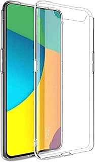 جراب خلفي ناعم من البولي يوريثين المقاوم للحرارة مضاد للسقوط مصنوع المطاط ومضاد للصدمات لحماية كاملة لموبايل سامسونج جالاكسي A80 - A90 شفاف الحراري مطاط