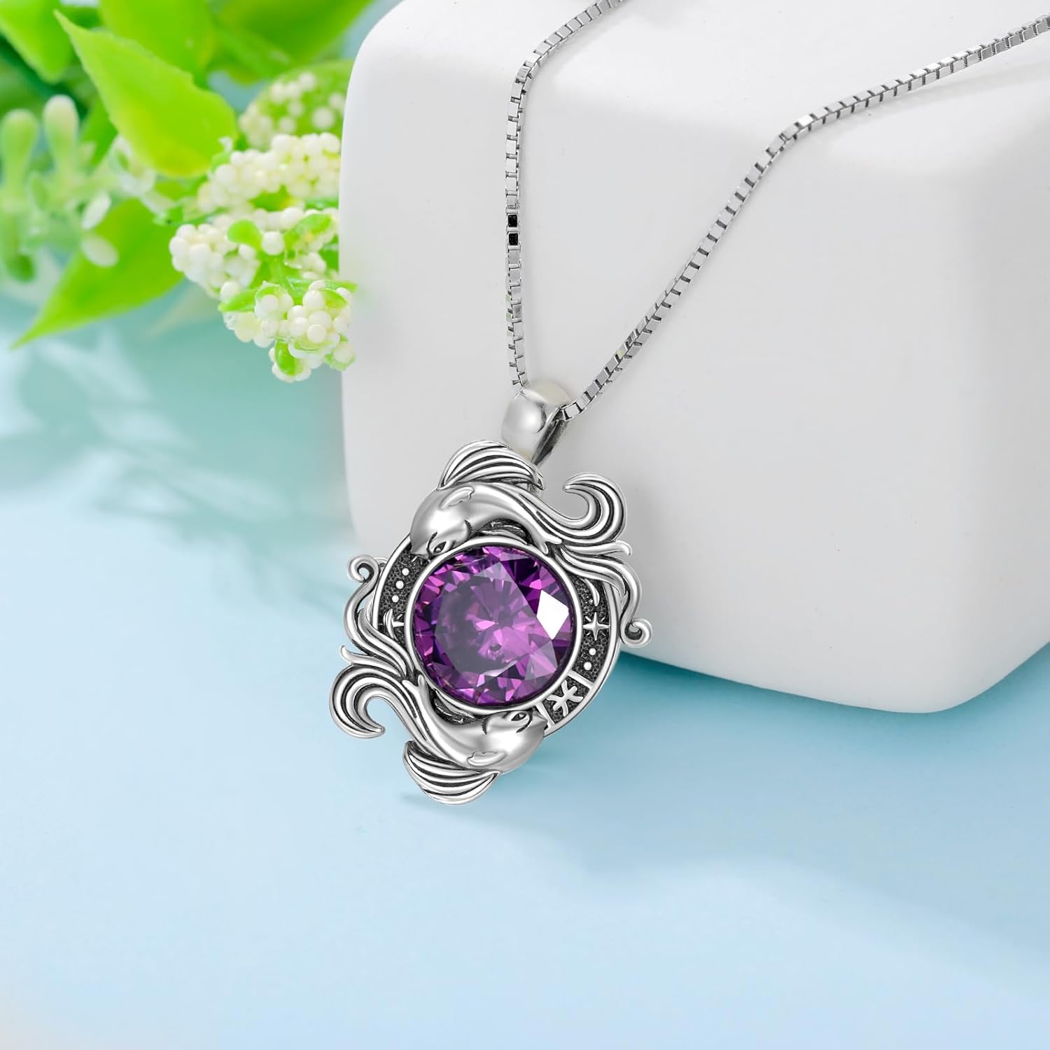 LONAGO Zodiac Sign Necklace Celestial Constellation Necklace Horoscope Astrology Zodiac Pendant Necklace Gift for Women - Image 2