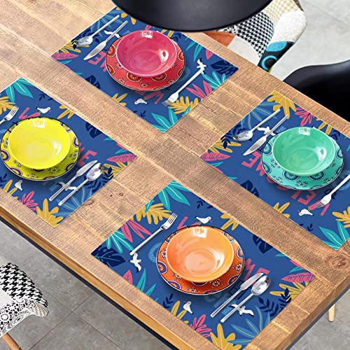 Sets de table rectangulaires 30x45 cm napperon de décoration table de salle à manger - 8