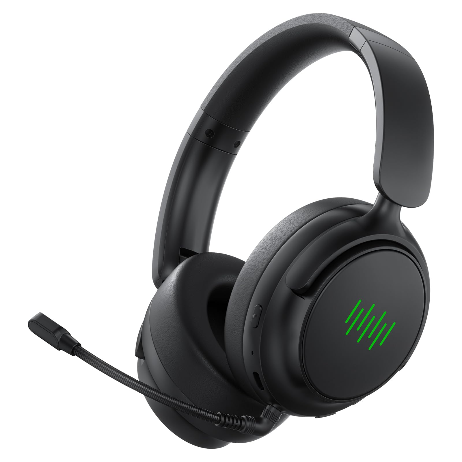 Photo 1 of BETMI Wireless Gaming Headset for Xbox One Series X/S, 7.1 Surround Sound, 2.4GHz/Bluetooth 5.2 Headphones with Detachable AI+ENC Noise Cancelling Mic, LED Light, 40mm Drivers, Mute Button (Black)