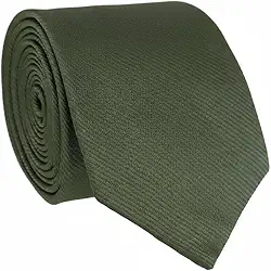 Gravata Social Masculina Verde Oliva Semi Slim Lisa Casamento Padrinhos Fardamento Evento