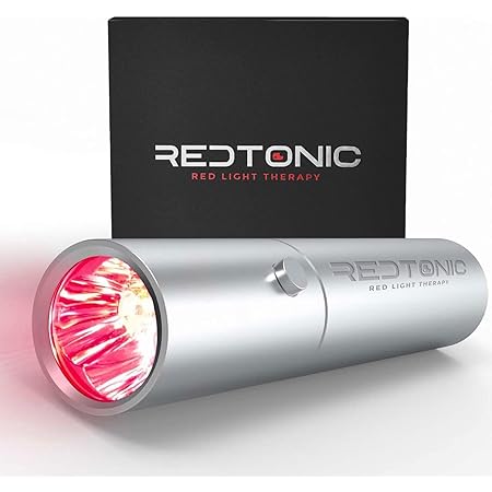 Exerscribe Red Light Therapy for Face and Body Use - RedTonic Handheld LED Infrared Light Device with 630nm, 660nm & 850nm Wavelengths