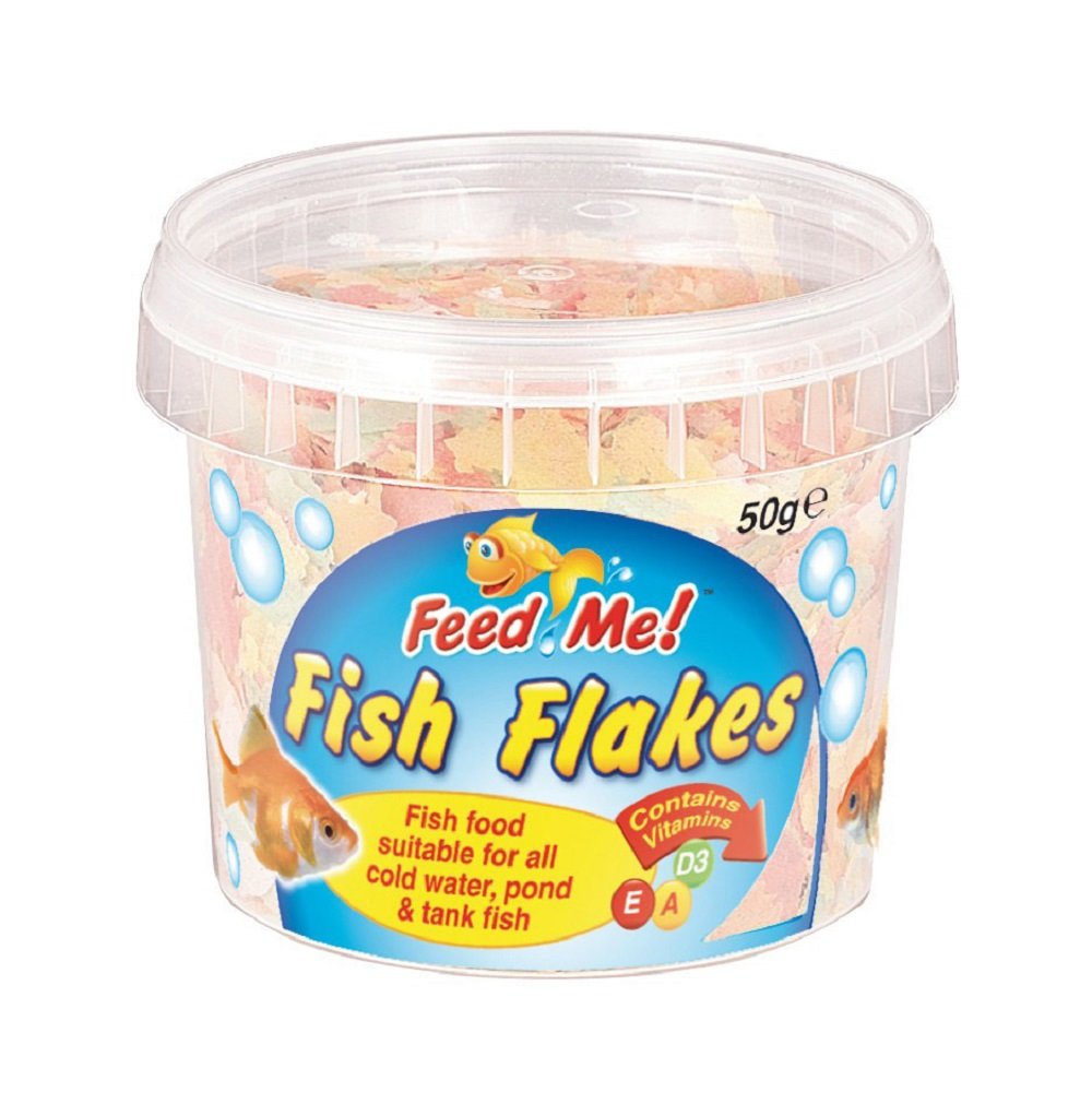 4x Feed Me Fish Flakes Food Vitamins Growth Energy Cold Water Pond Tank Goldfish