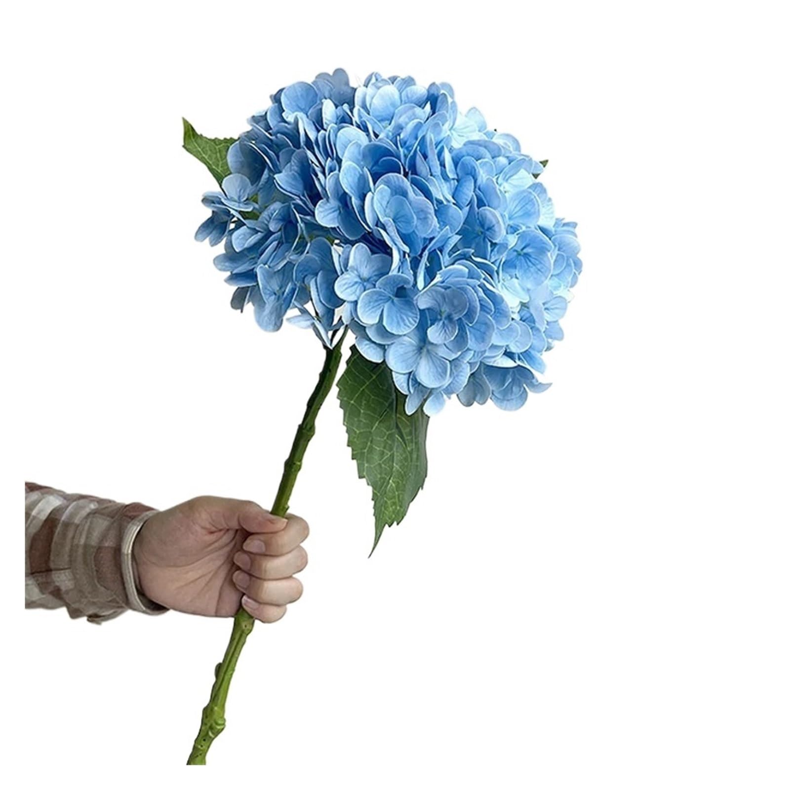 ITRHJTGP Artificial Hydrangea Blue Artificial Hydrangea Flowers Real Touch Branches Decoration Wedding Bouquet Flower Arrangement For decorative
