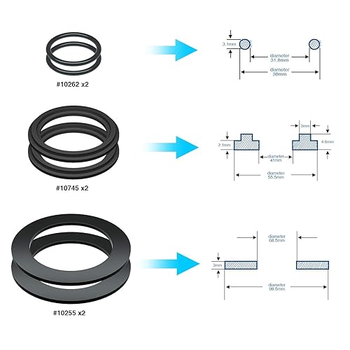 Miniatura 4 de HENMI 25076RP Kit de arandela y anillo para accesorios de 1-1/2 pulgadas, arandela de goma con junta tórica para válvulas de émbolo de piscina Intex
