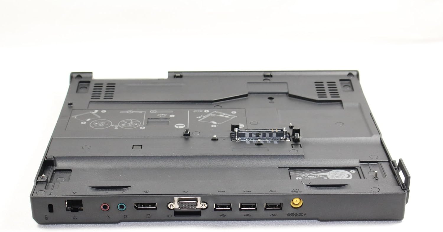 Belakang view of the docking station showing various ports